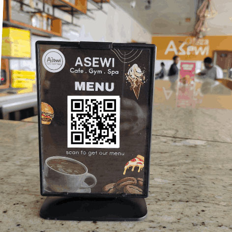 QR menu stand for Ethiopian hotel — Abay QR