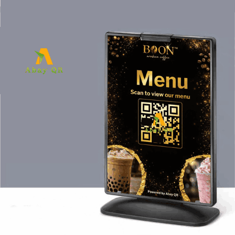 Premium QR code holder for cafe Ethiopia — Abay QR